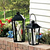 Black Lantern Set (2 Metal Lanterns) Home Decorative Accents