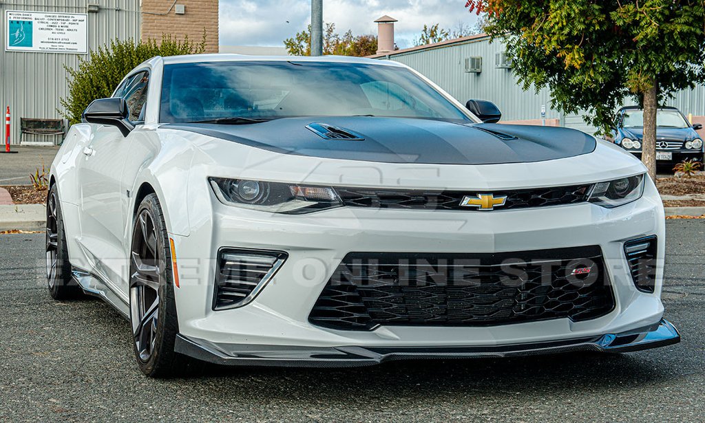 Camaro SS ZL1 Conversion Front Splitter Lip Unpainted Black Plastic