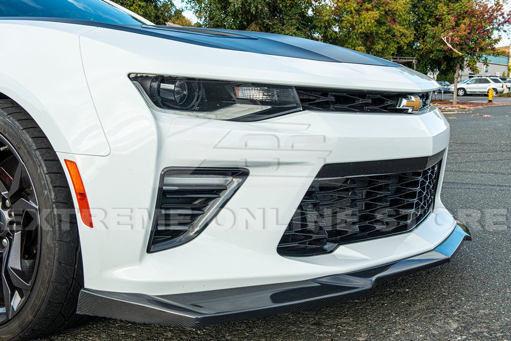 Camaro SS ZL1 Conversion Front Splitter Lip Unpainted Black Plastic