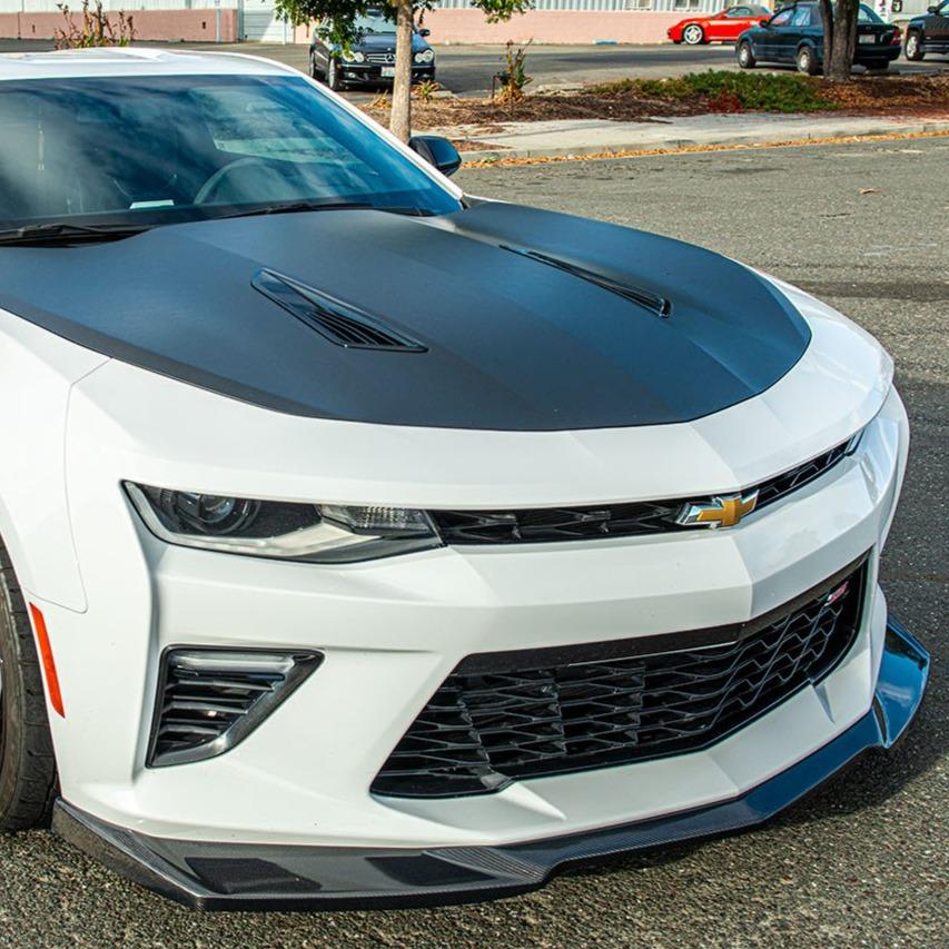 Camaro SS ZL1 Conversion Front Splitter Lip Unpainted Black Plastic