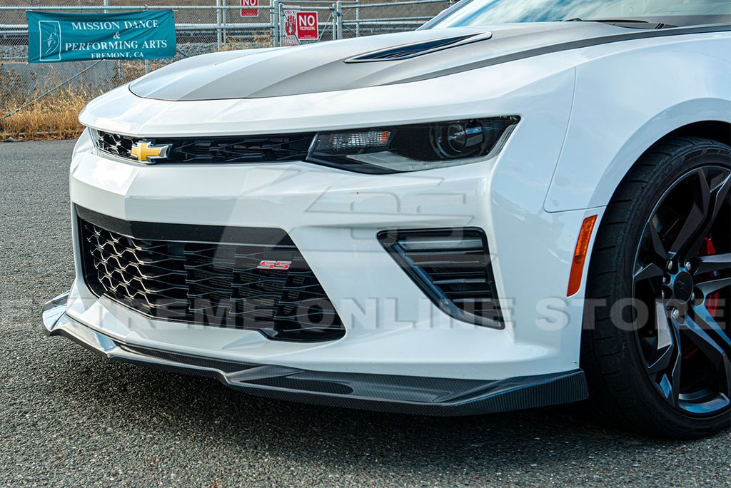 Camaro SS ZL1 Conversion Front Splitter Lip Unpainted Black Plastic