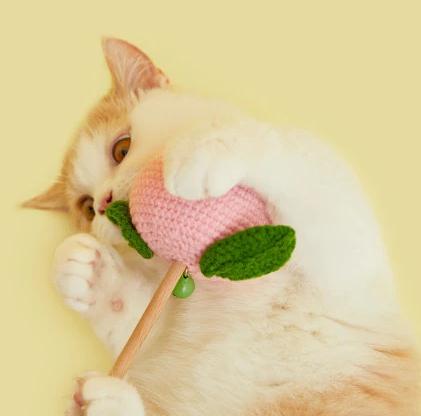 Cat Toys Peach Style Interactive Cat Wands Teaser