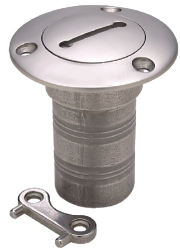 Seachoice 32261 Stainless Steel Deck Fill With Cap (Chain Tether) For 1-1/2