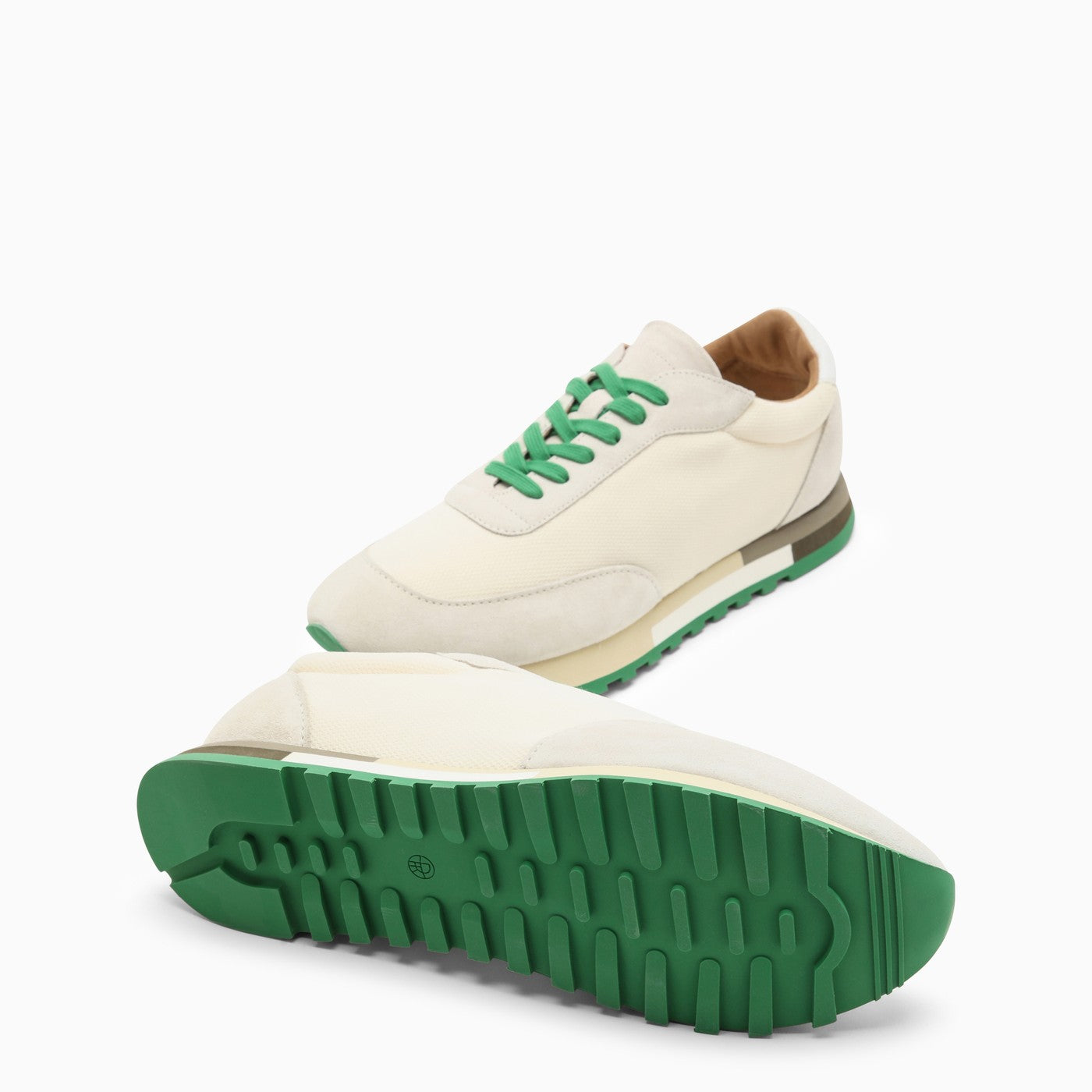 The Row Low Owen Runner Ivory/Green Trainer