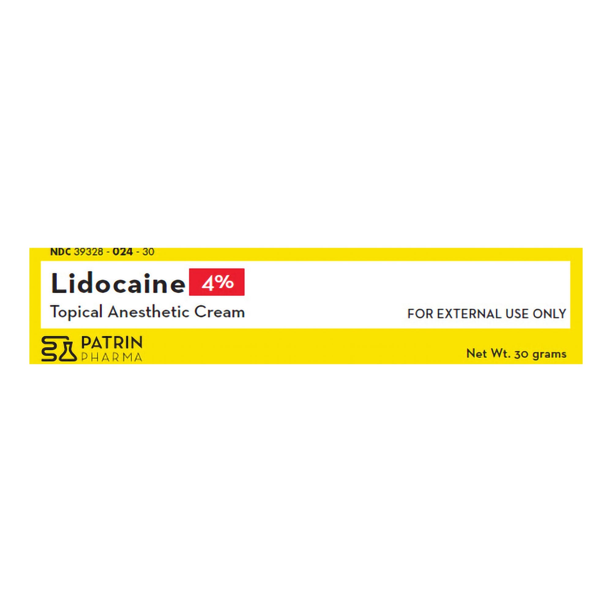 LIDOCAINE, CRM 4% 30GM, SOLD AS 1/EACH PATRIN 39328002430