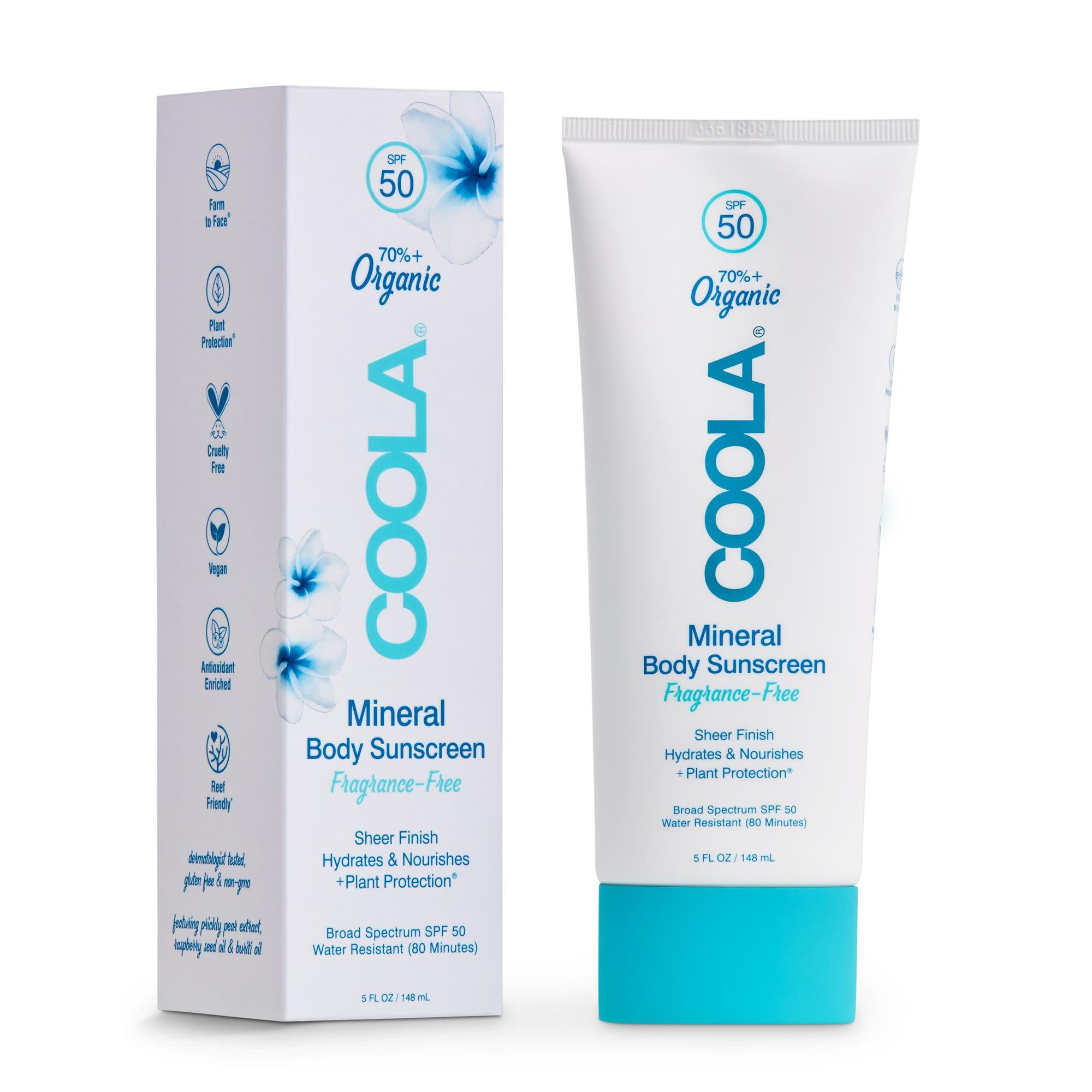 SUNSCREEN COOLA? MINERAL BODY SPF 50 LOTION 5 OZ. TUBE, SOLD AS 1/EACH COOLA CL10195