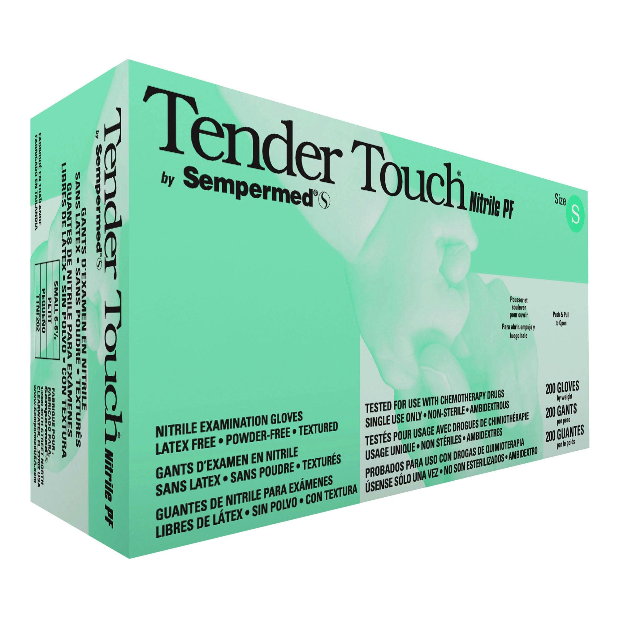 TENDER TOUCH? EXAM GLOVE, SMALL, LAVENDER, SOLD AS 2000/CASE SEMPERMED TTNF202