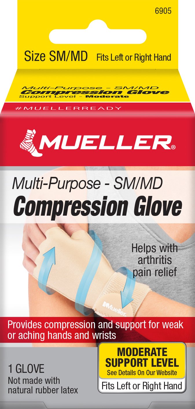 GLOVE, COMPRESSION SINGLE BGE SM/MED, SOLD AS 1/EACH MUELLER 6905