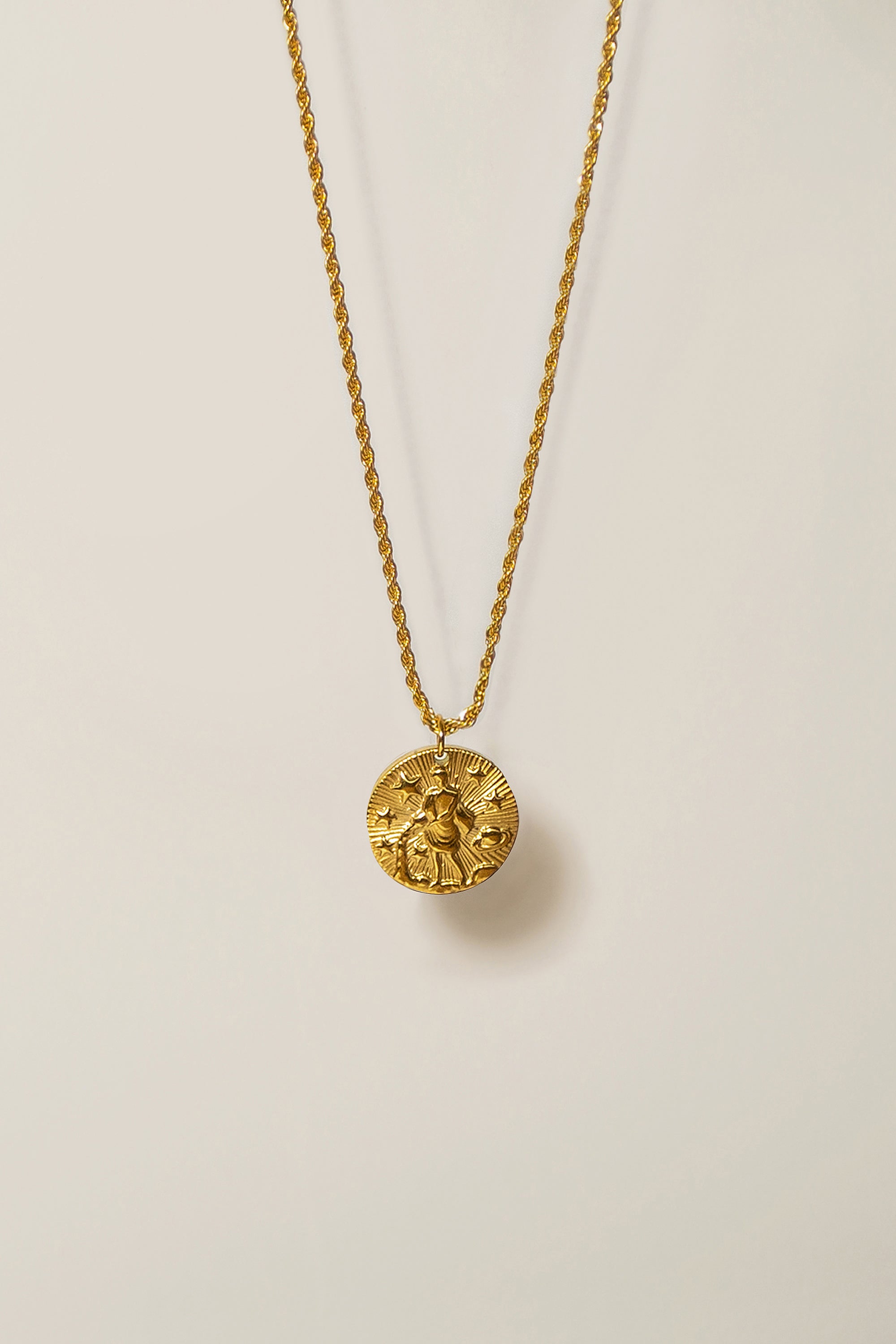 Medallion Disc Zodiac Necklace