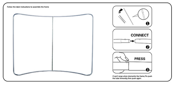湾曲した背景スタンド