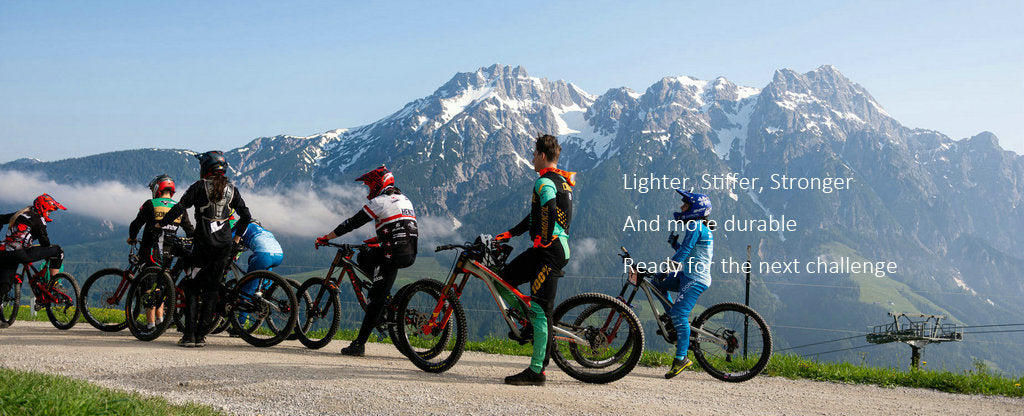 cyclists on the mountain carbonal-bike