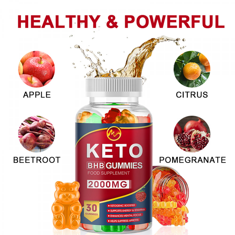 2000 Mg Keto Gummies Apple Cider Vinegar with MCT Oil, Weight Loss Supplement