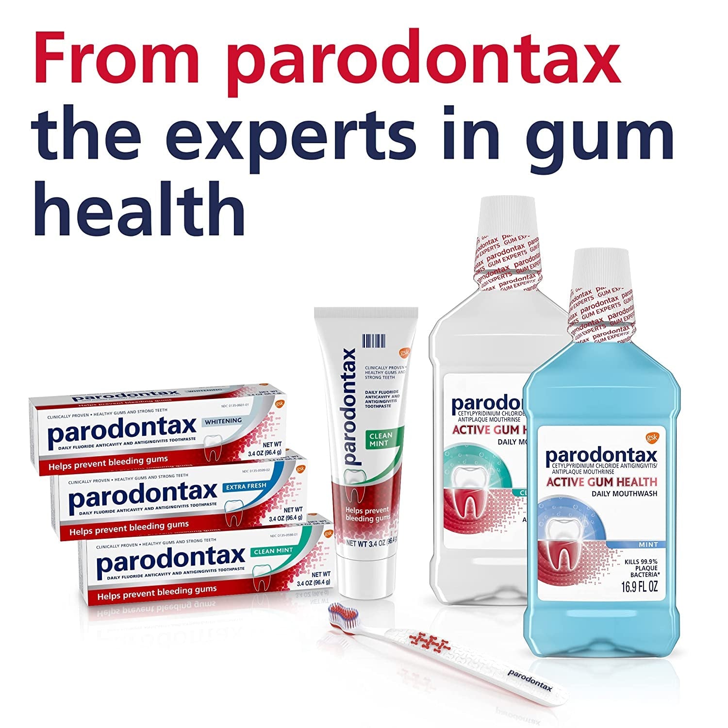 Parodontax Toothpaste for Bleeding Gums, Gingivitis Treatment and Cavity Prevention, Clean Mint - 3.4 Ounces
