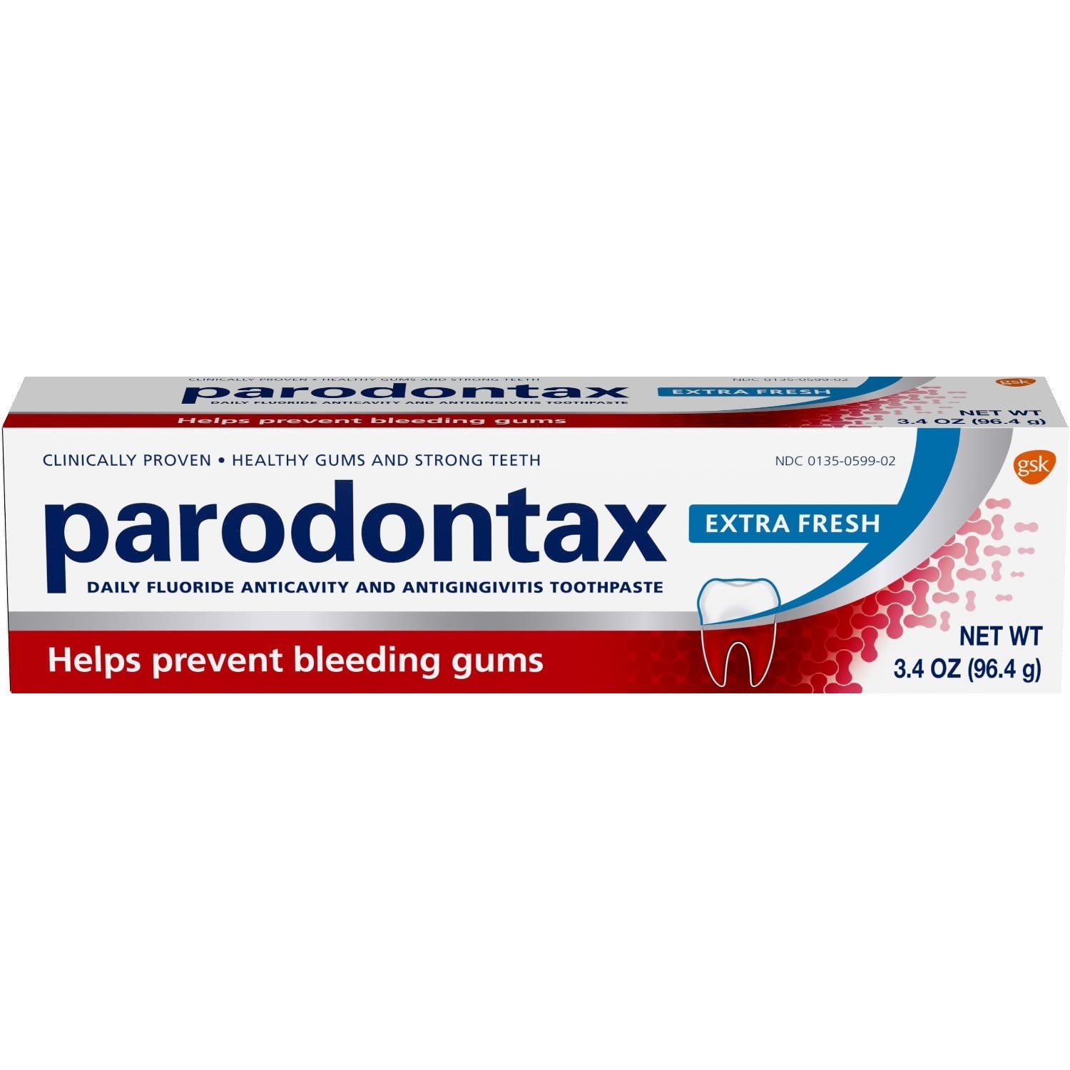 Parodontax Toothpaste for Bleeding Gums, Gingivitis Treatment and Cavity Prevention, Clean Mint - 3.4 Ounces