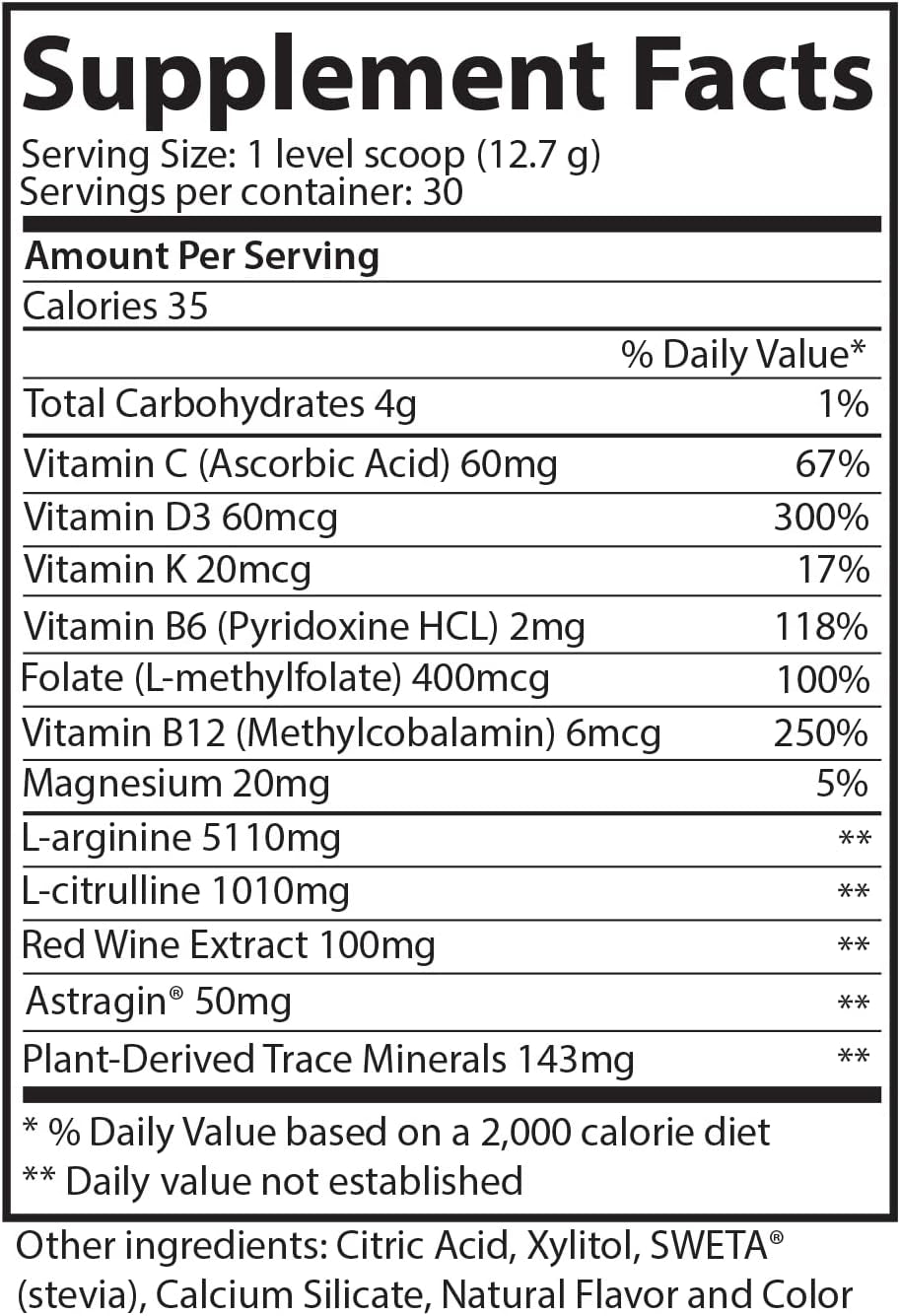 L-Arginine plus Lemon Lime - L-Arginine Formula for Blood Pressure, Cholesterol and More Energy. the #1 Heart Health Supplement (13.4Oz.)