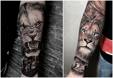 Realism Lion Tattoo On Forearm