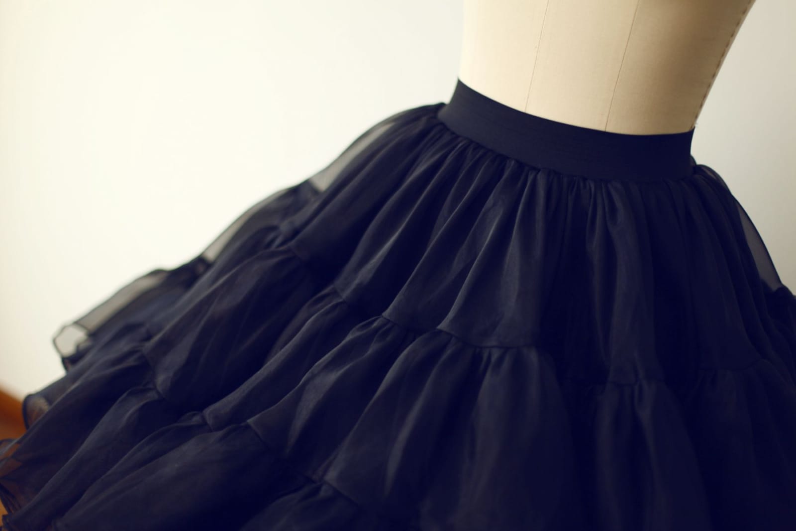 Black Organza Petticoat Underskirt Crinoline TUTU Skirt