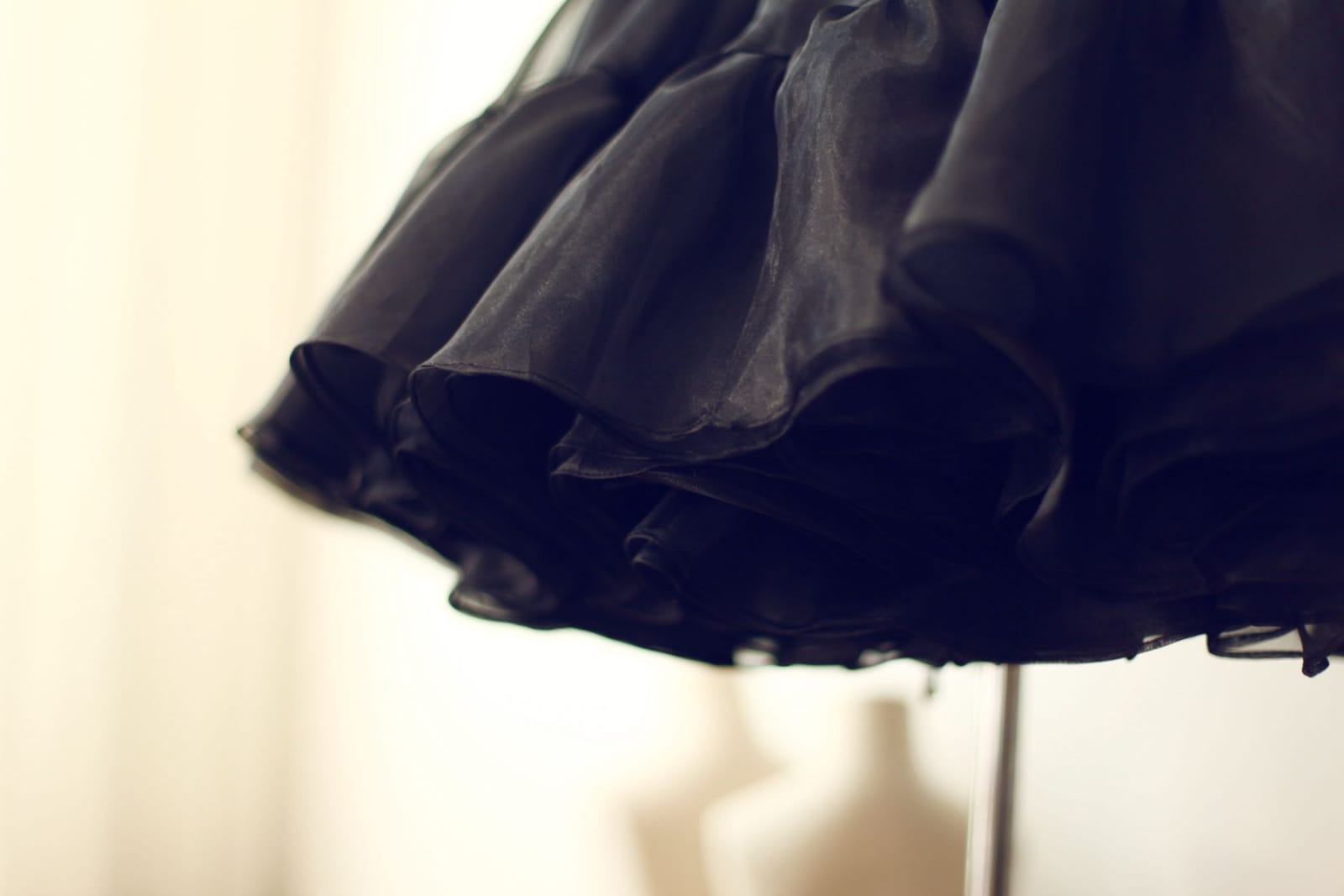 Black Organza Petticoat Underskirt Crinoline TUTU Skirt