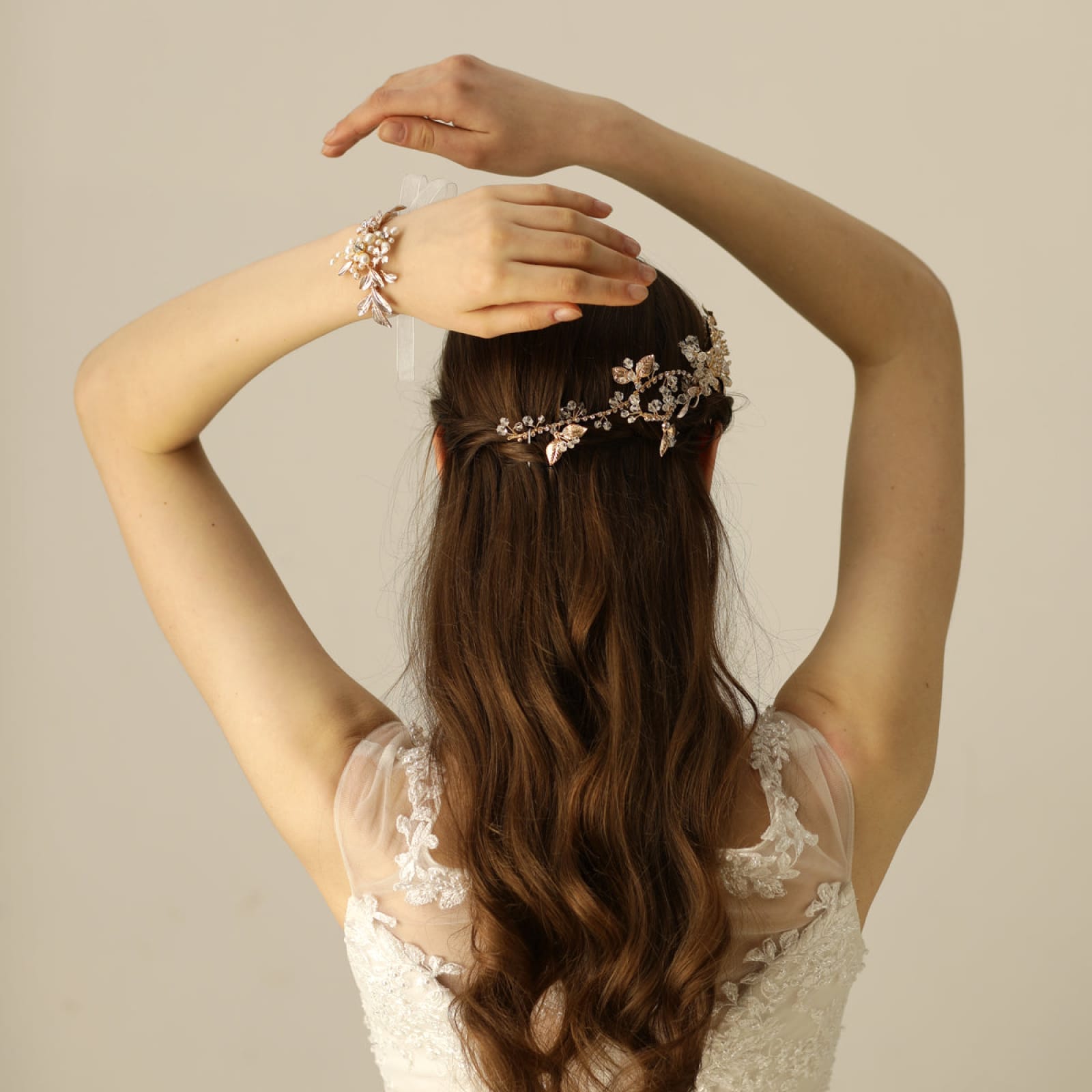 Girls Bridesmaid Flowers Pearl Bracelet Crystal Wedding Prom Party Wedding Accessories