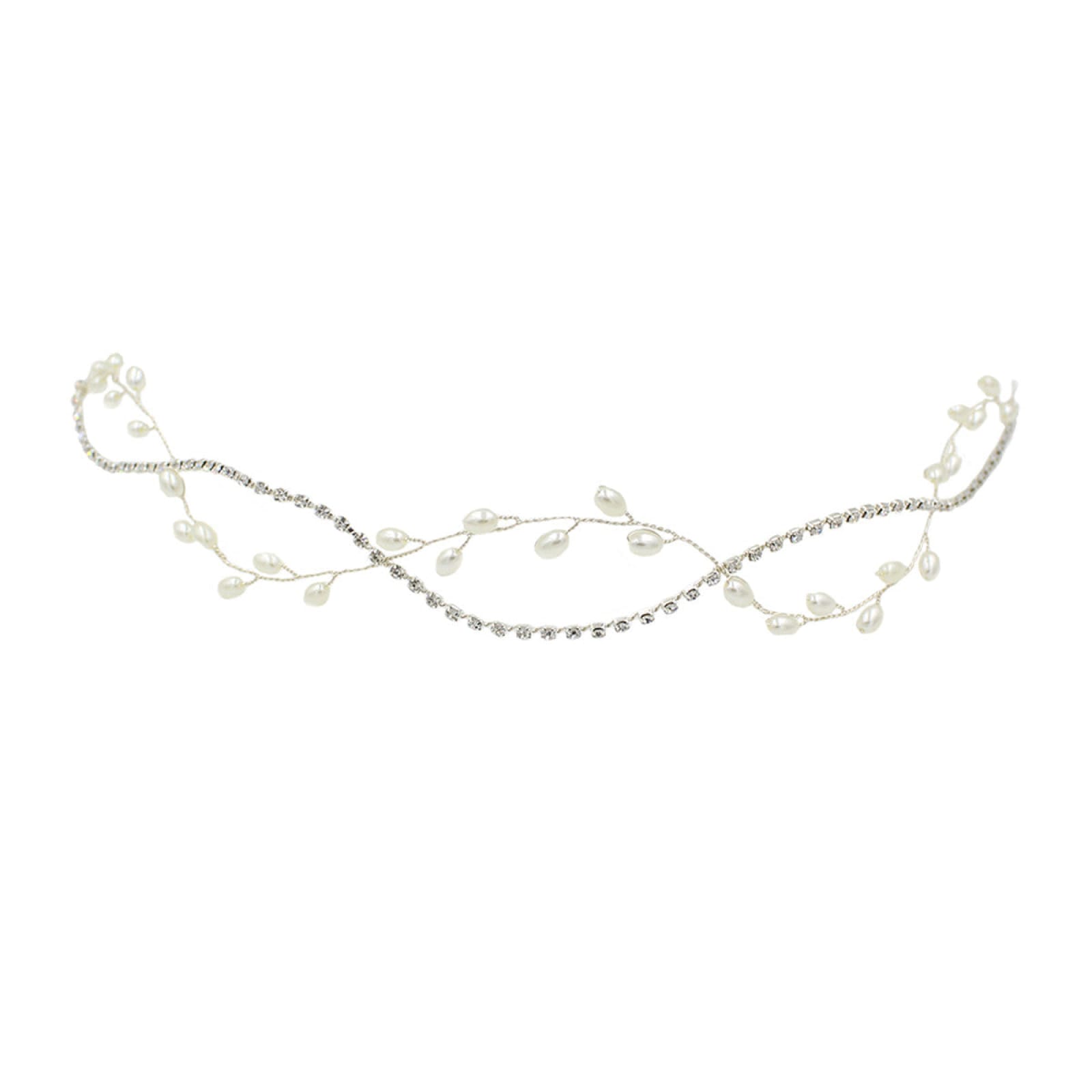 Handmade Chain Pearls Headband Wedding Bridal Hair Accessories Women