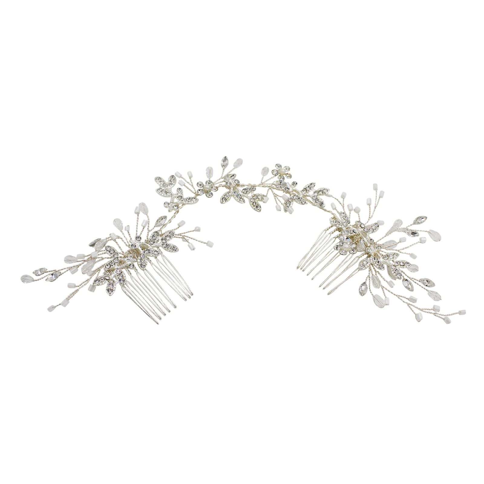 Handmade Rhinestones Alloy Bridal Hair Comb Wedding Headdress Hair Accessory