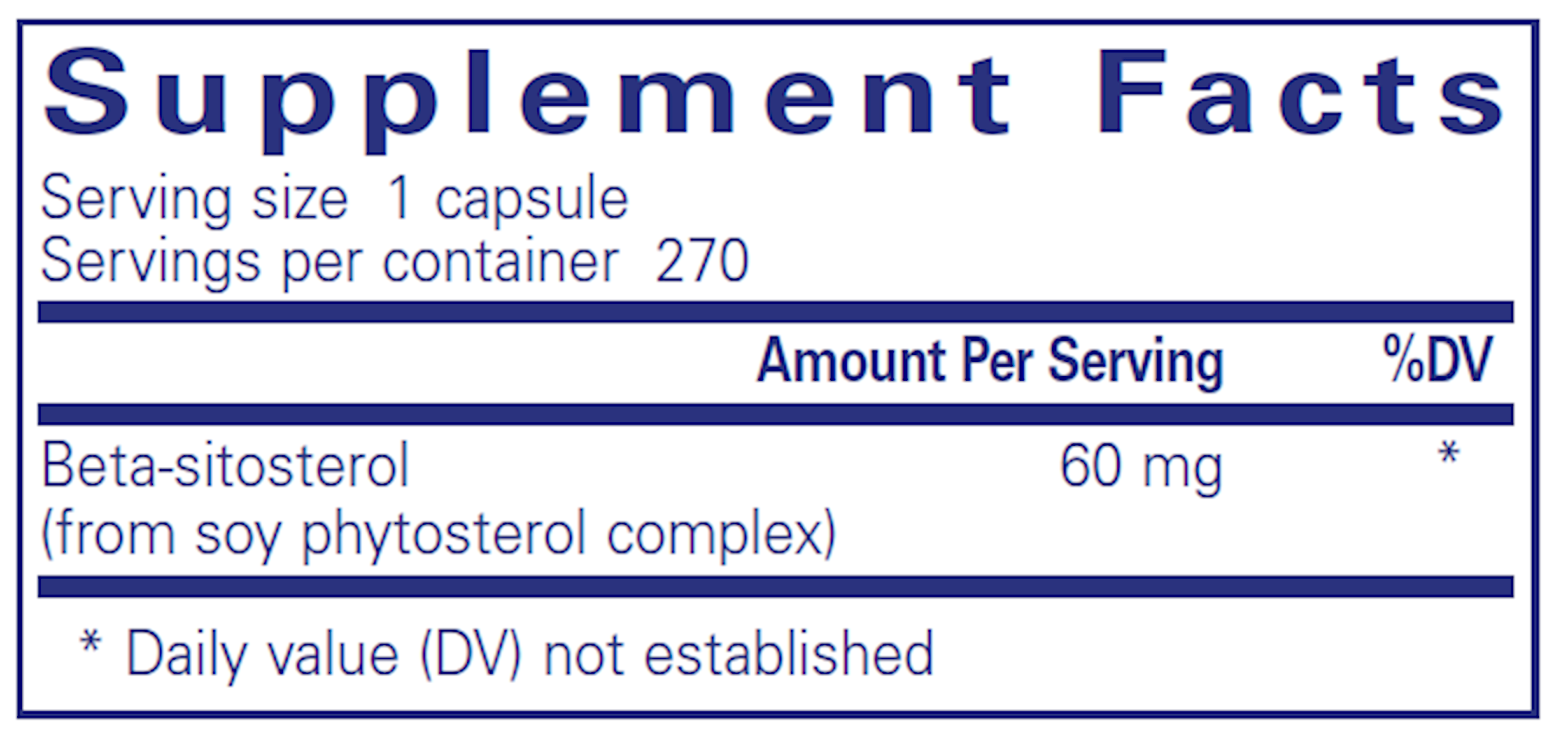 Beta -sitosterol 270 vegcaps