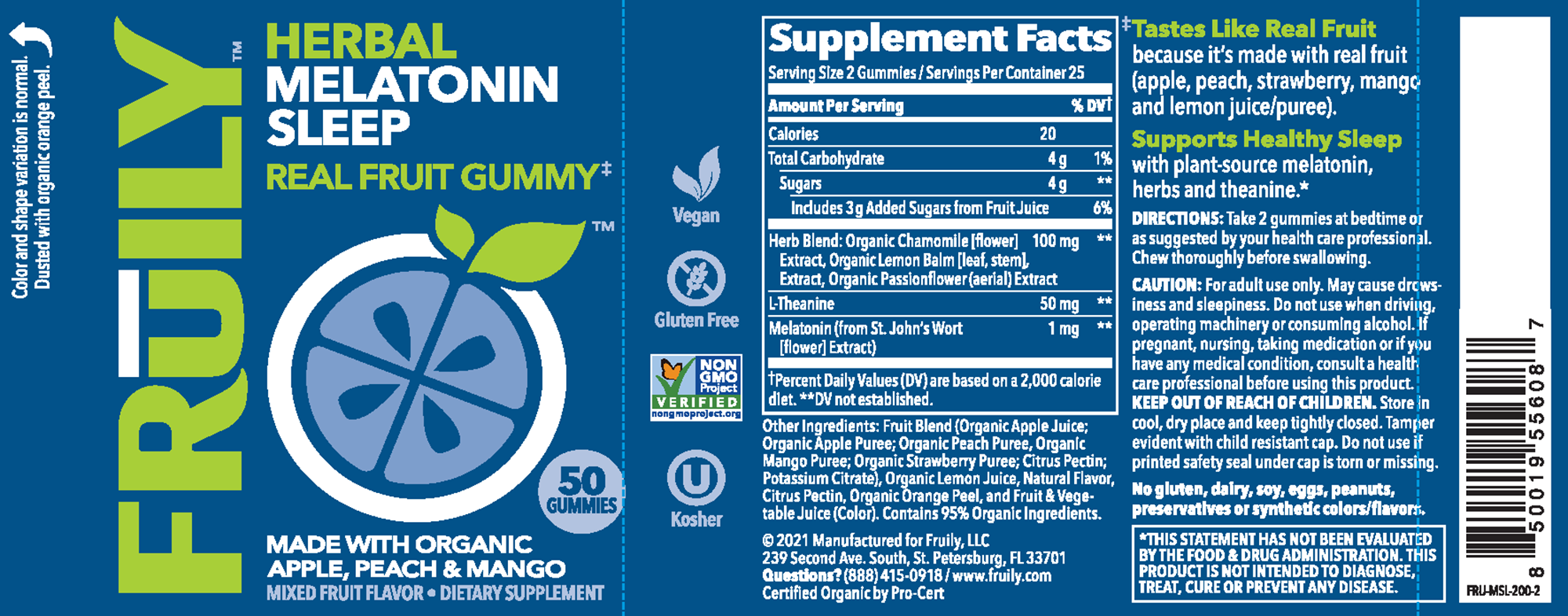 Herbal Melatonin Sleep 50 gummies