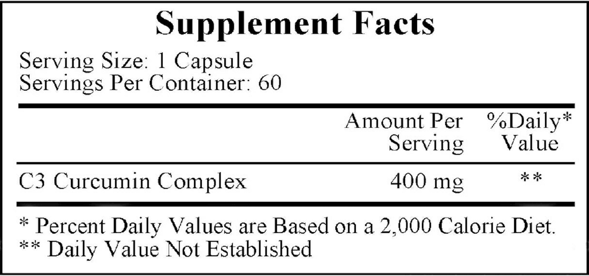 C3 Curcumin Complex 60 caps