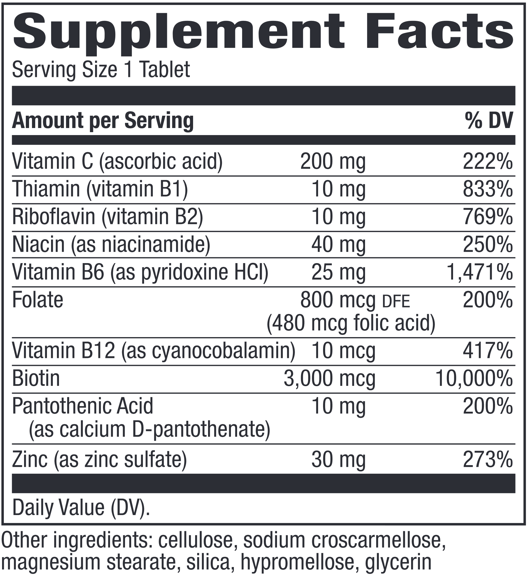 Biotin Forte 3 mg with Zinc 60 tabs