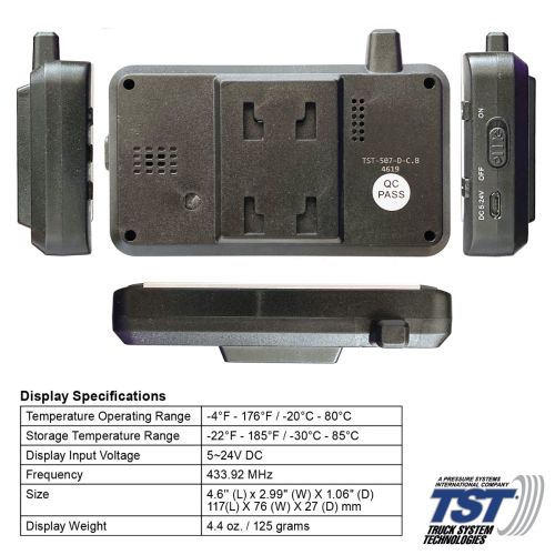 TST Tire Pressure Monitoring System With Internal Sensors