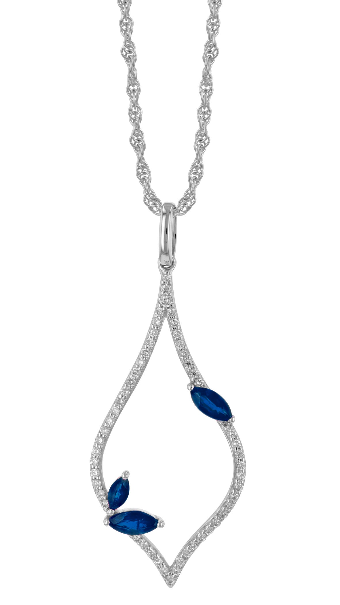 Diamond And Sapphire Pendant