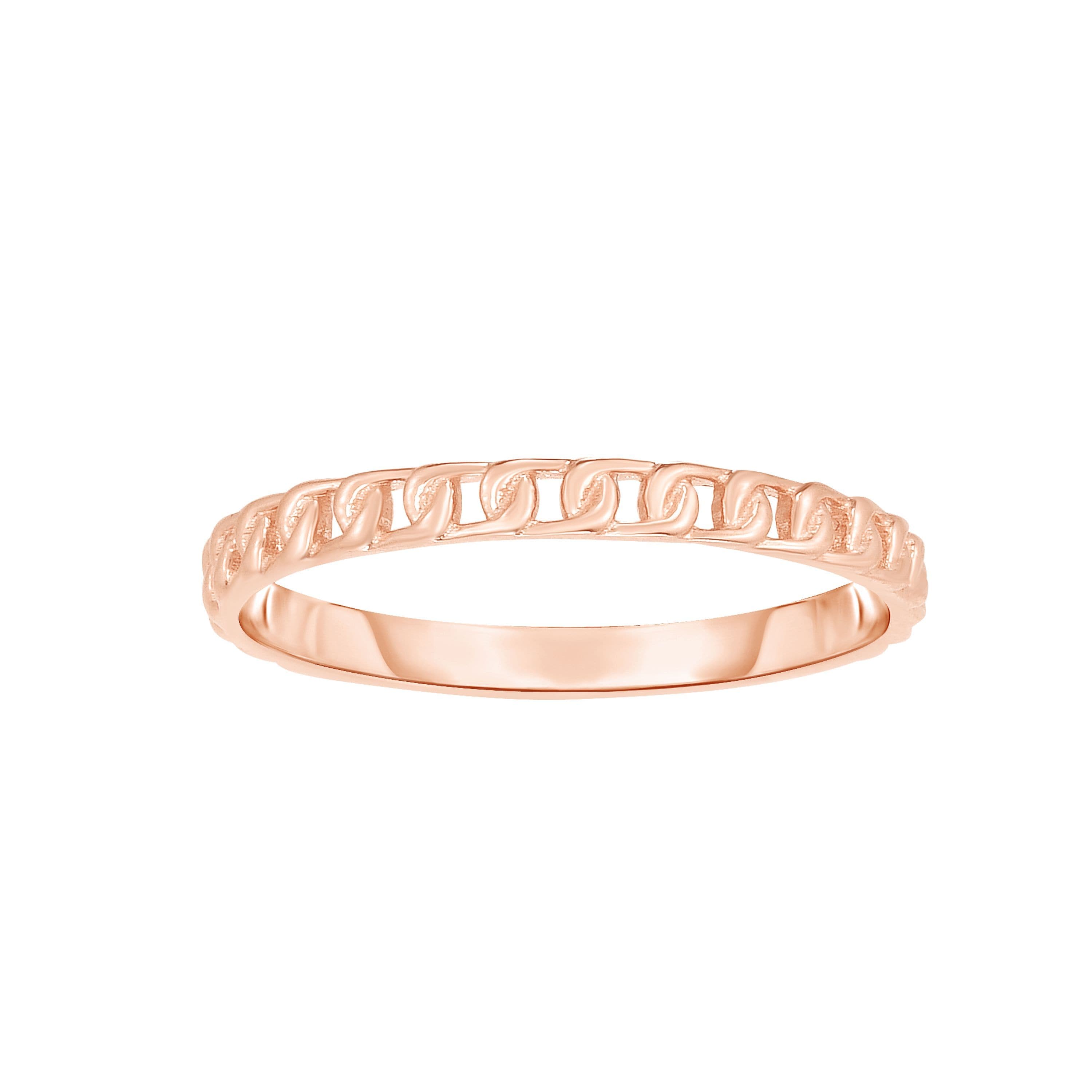 14kt Gold Size-7 Rose Finish Ring