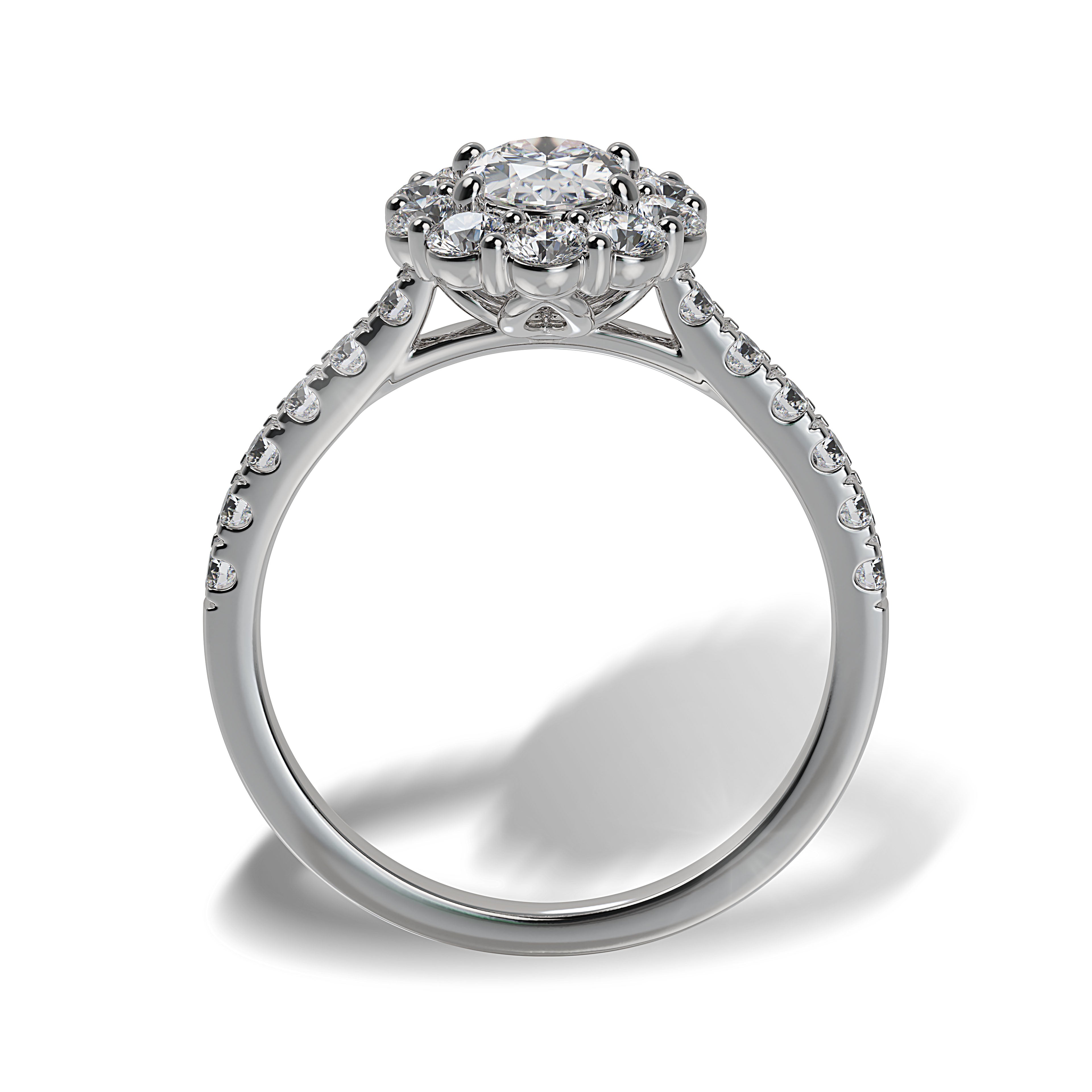 Lab Grown Diamond Halo Engagement Ring