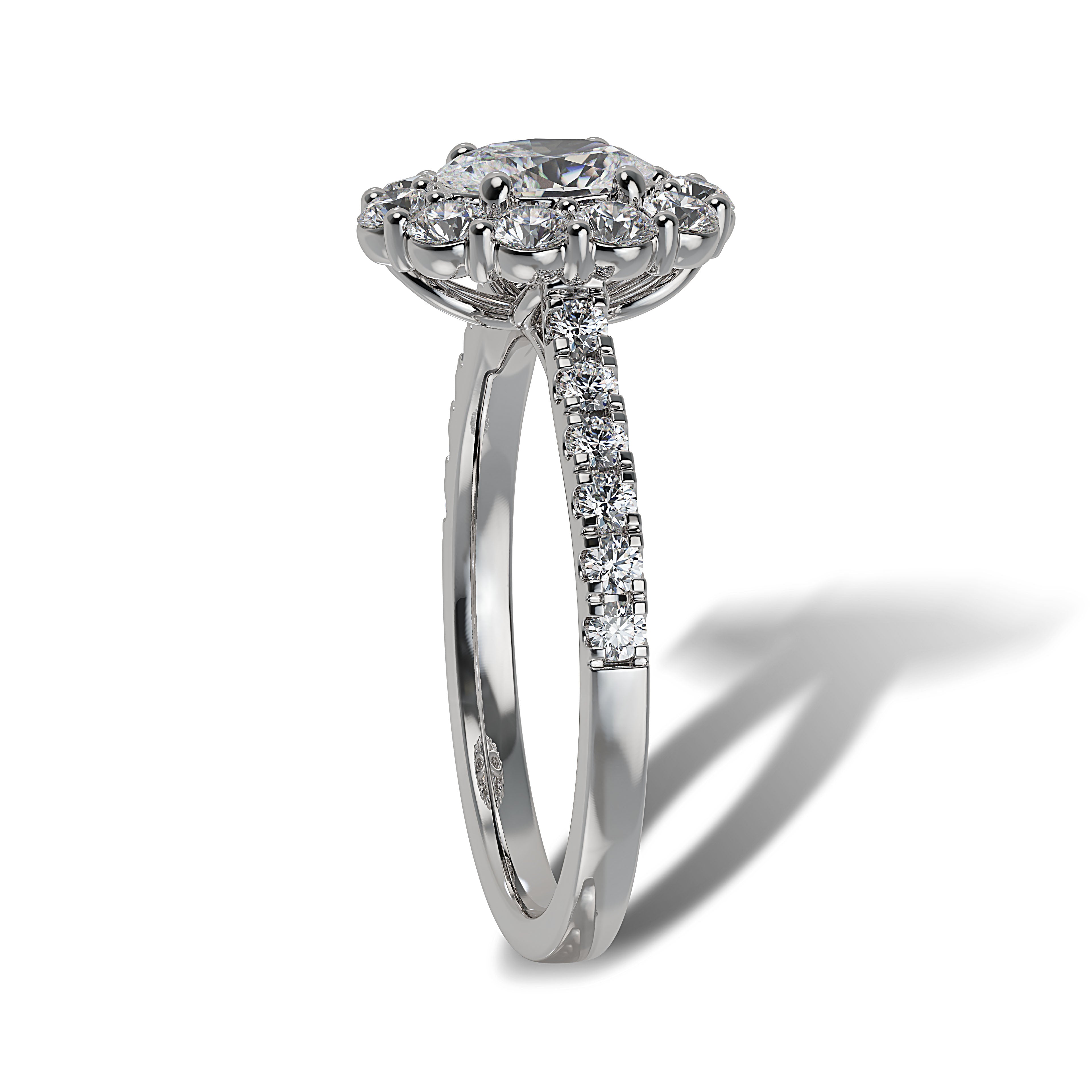 Lab Grown Diamond Halo Engagement Ring