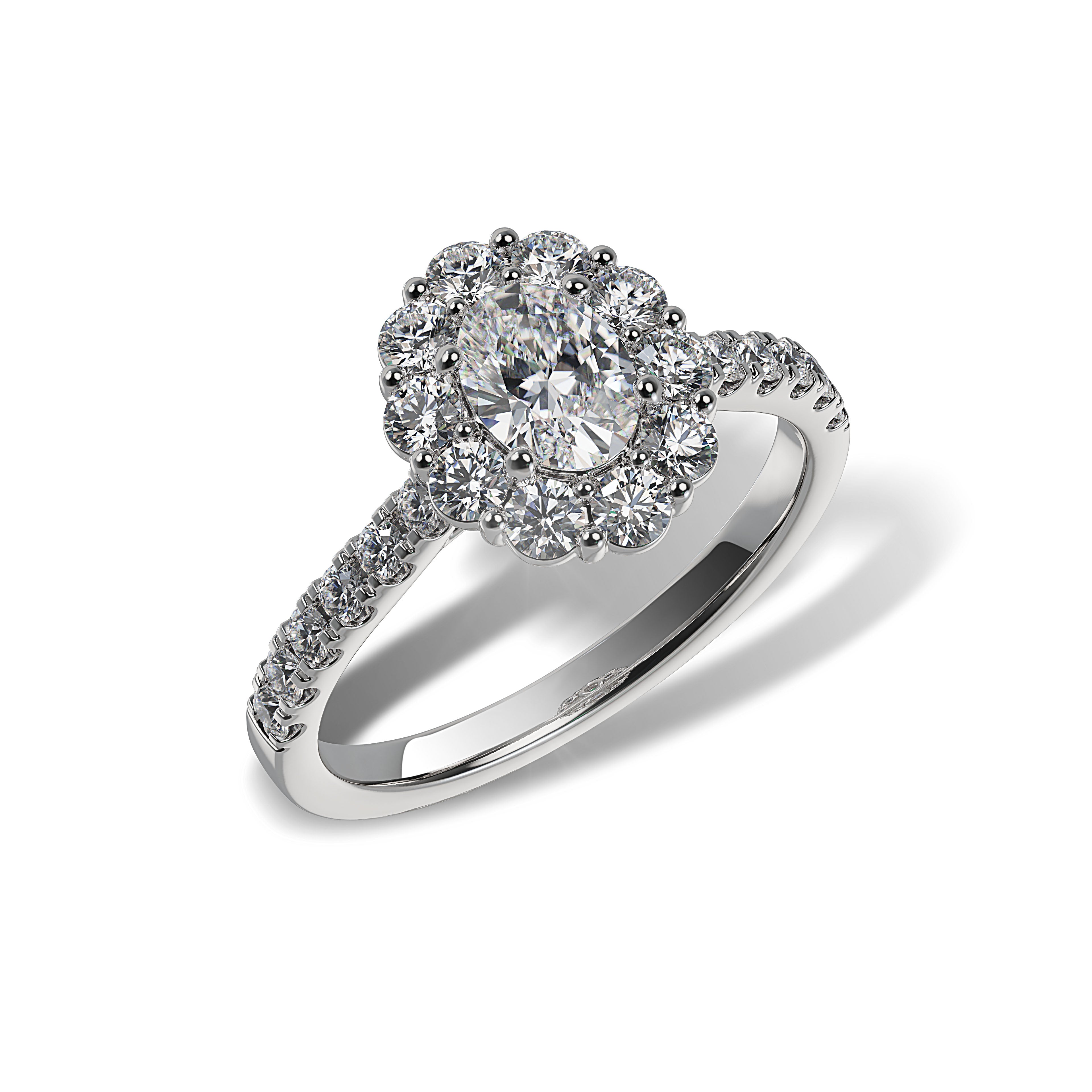 Lab Grown Diamond Halo Engagement Ring