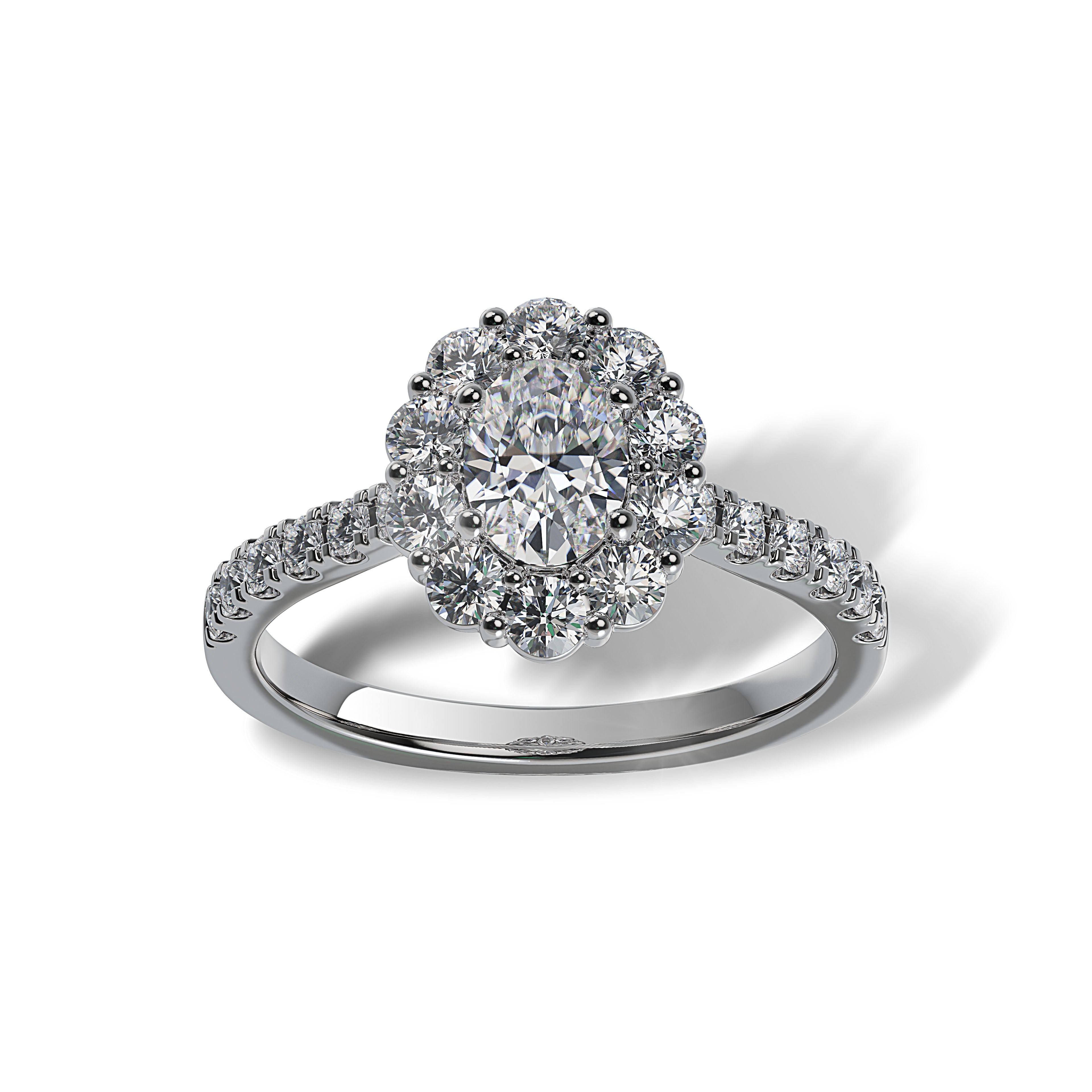 Lab Grown Diamond Halo Engagement Ring