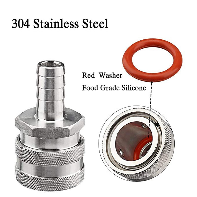 Stainless Steel Moonshine Fitting Connectors 1/2 Beer Set