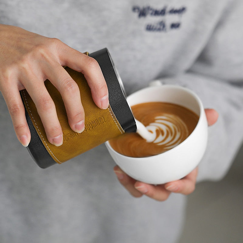 Latte Art Coffee Milk Steam Pitcher Jug Stainless Steel Foam Pitcher