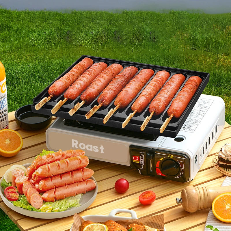 8-Slot Sausages Grill Plate Gas Sausages Machine Plate Sausages Grill