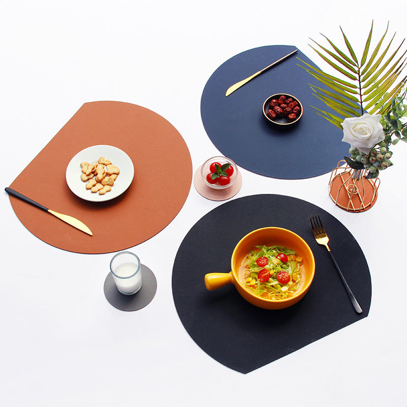 Tableware Pad Placemat Set Semicircle Heat Insulation Table Mat