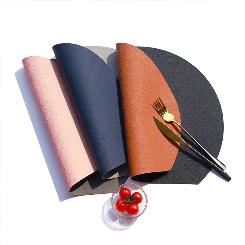 Tableware Pad Placemat Set Semicircle Heat Insulation Table Mat