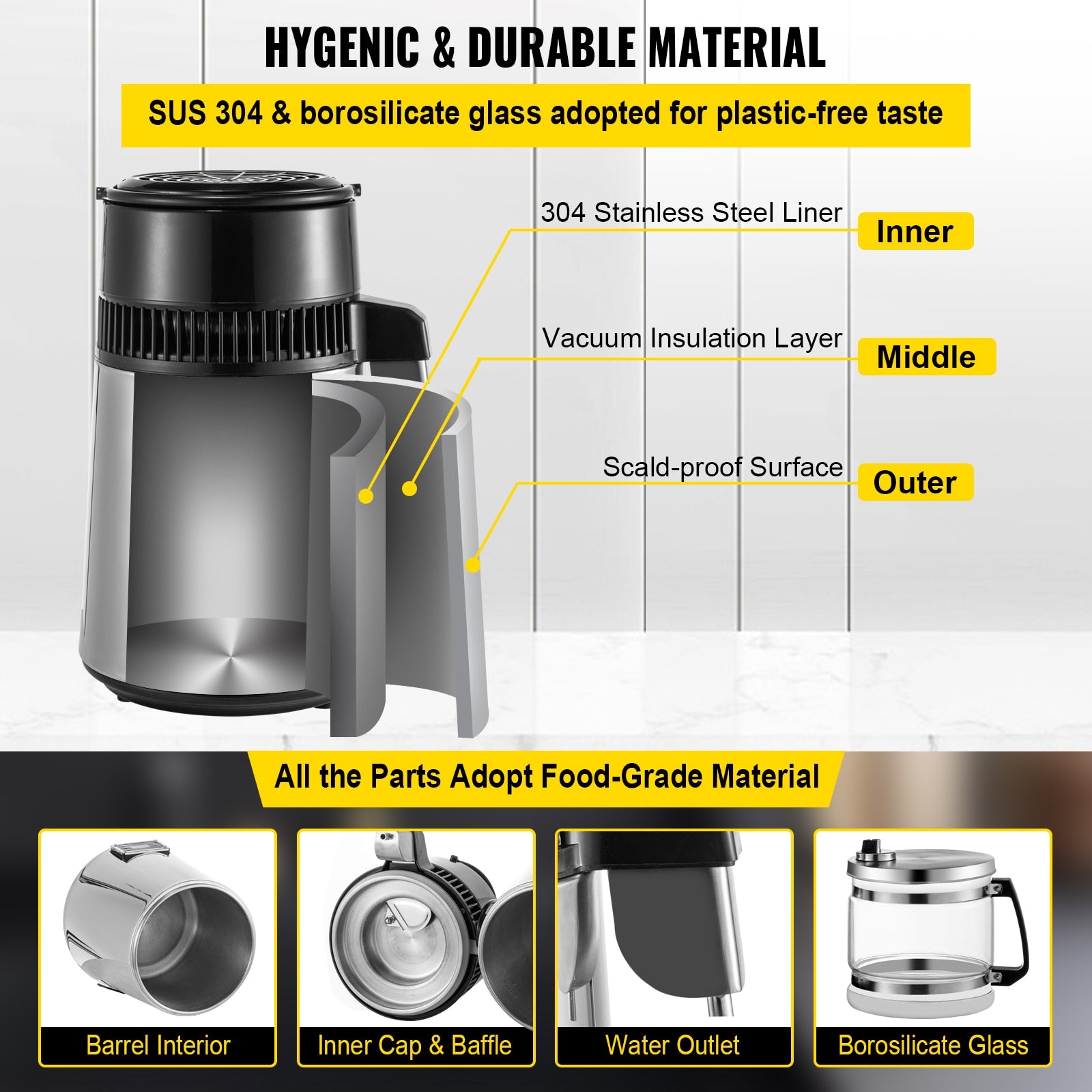 Bottle Water Purifier Water Filter Home Drinking Water Distiller