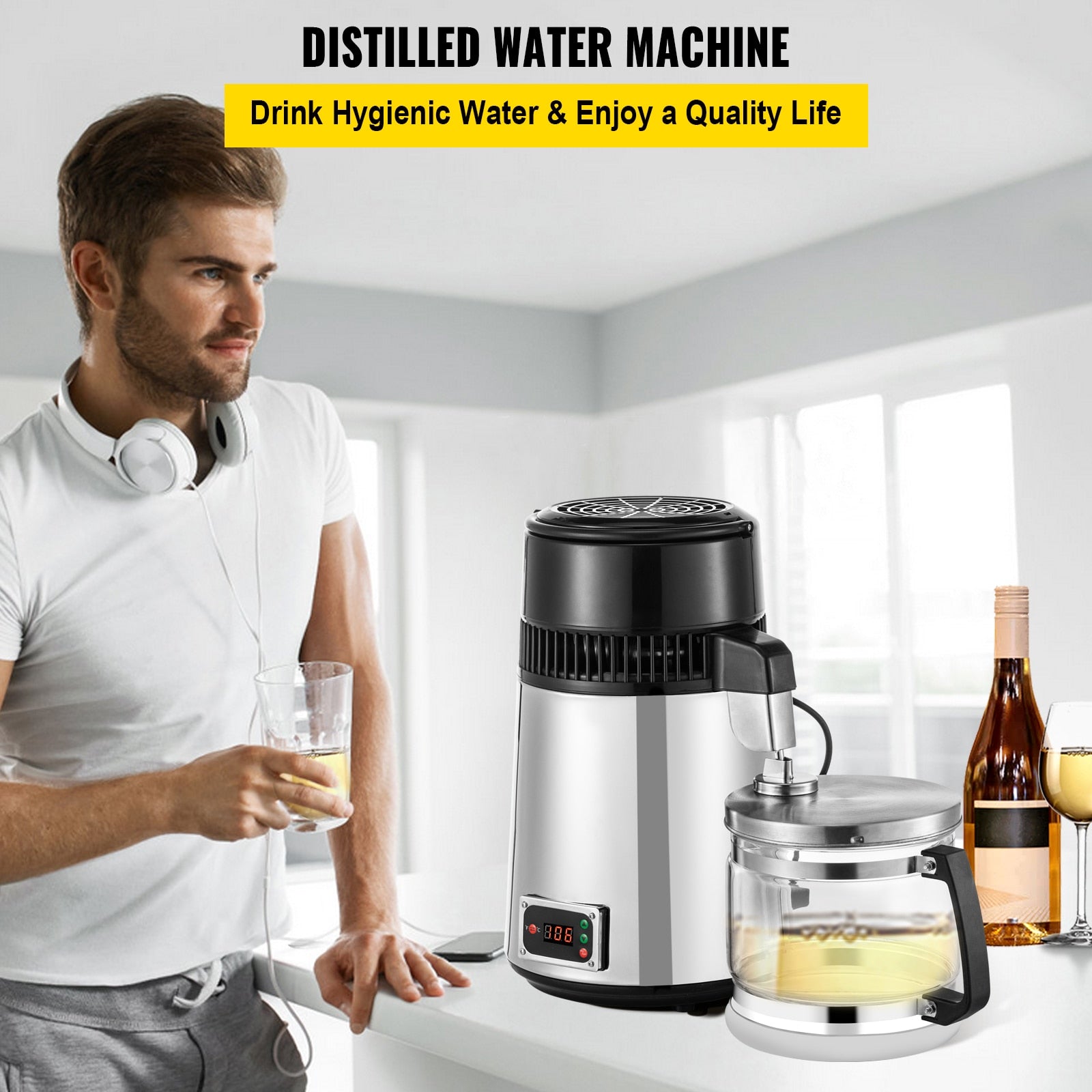 Bottle Water Purifier Water Filter Home Drinking Water Distiller