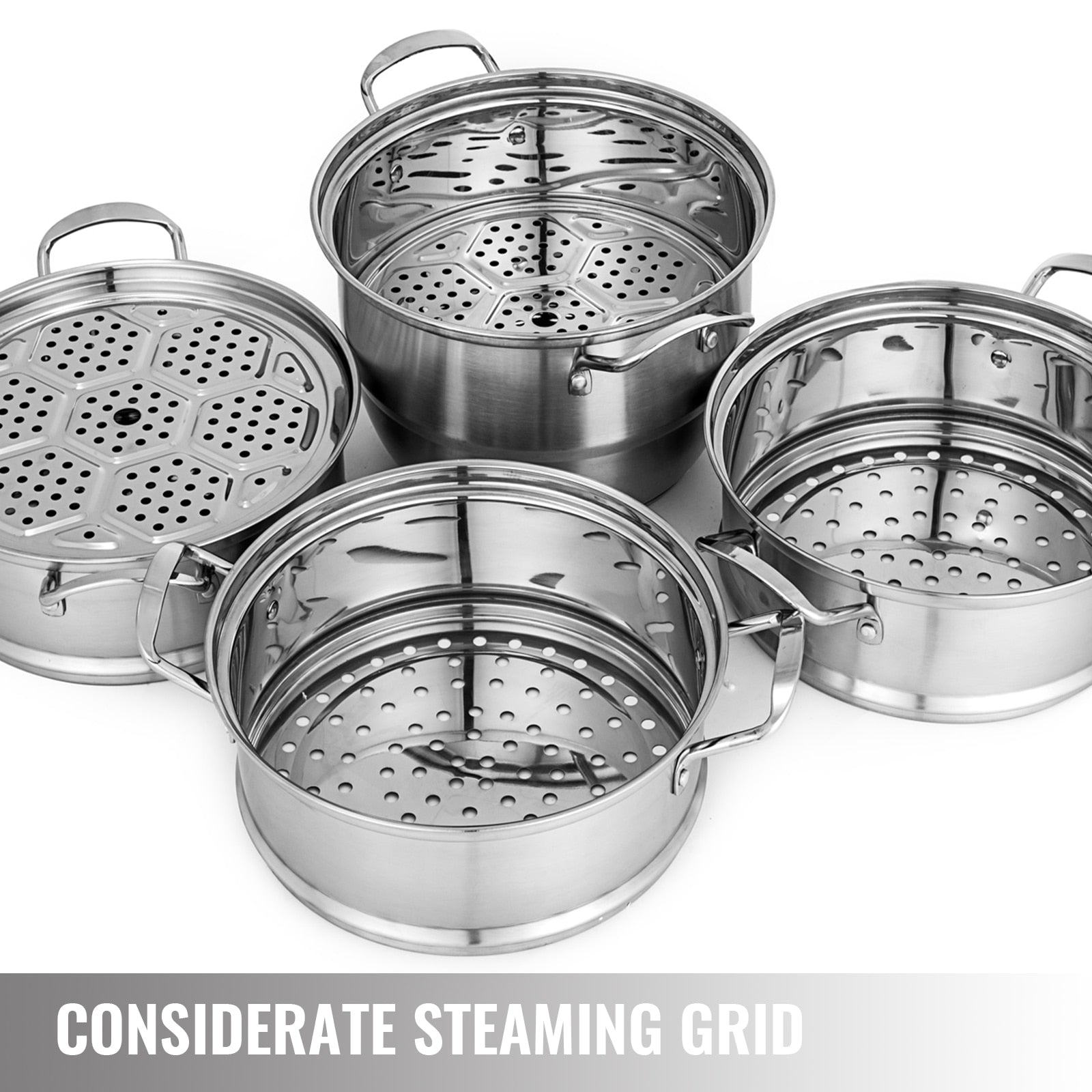 5 Layer Food Steamer Commercial Stock Pot for Steaming Dumplings