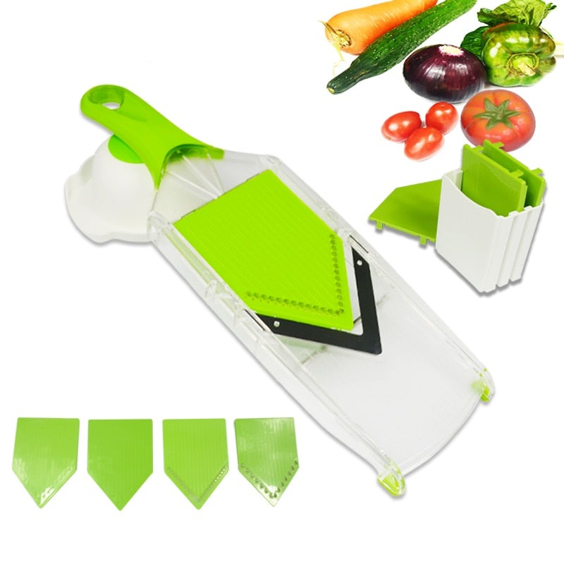 Mandoline Slicer Manual Vegetable Cutter with 4 Blade Vegetable Grater