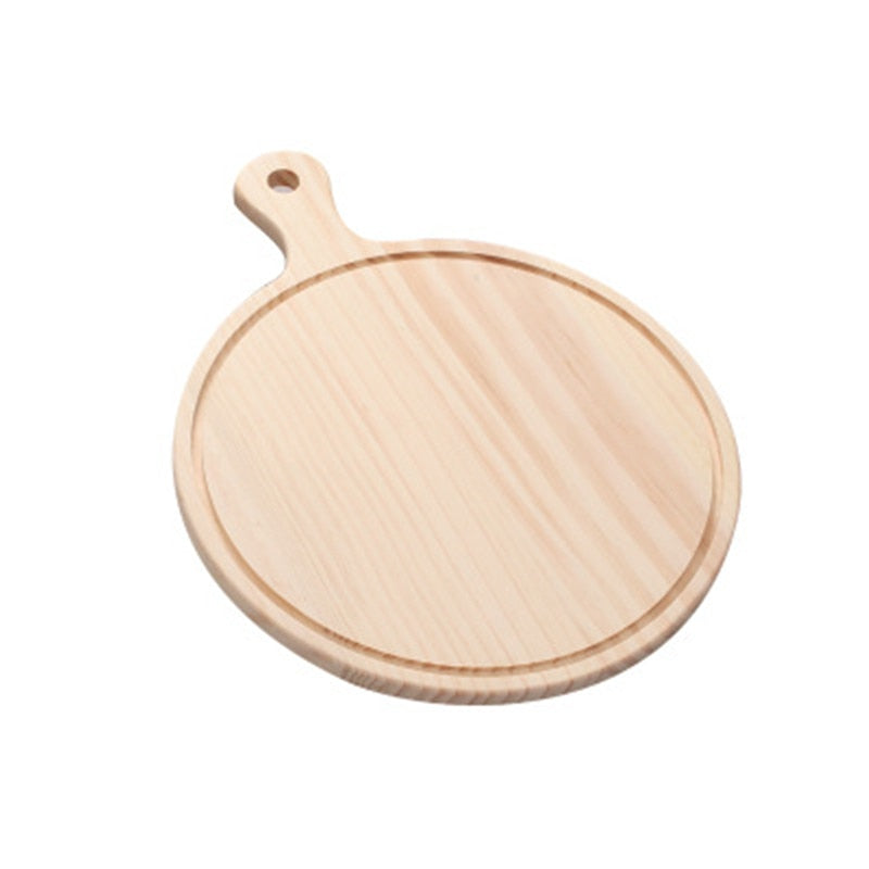 Wooden Pizza board Round with Hand Pizza Baking Tray Pizza Board