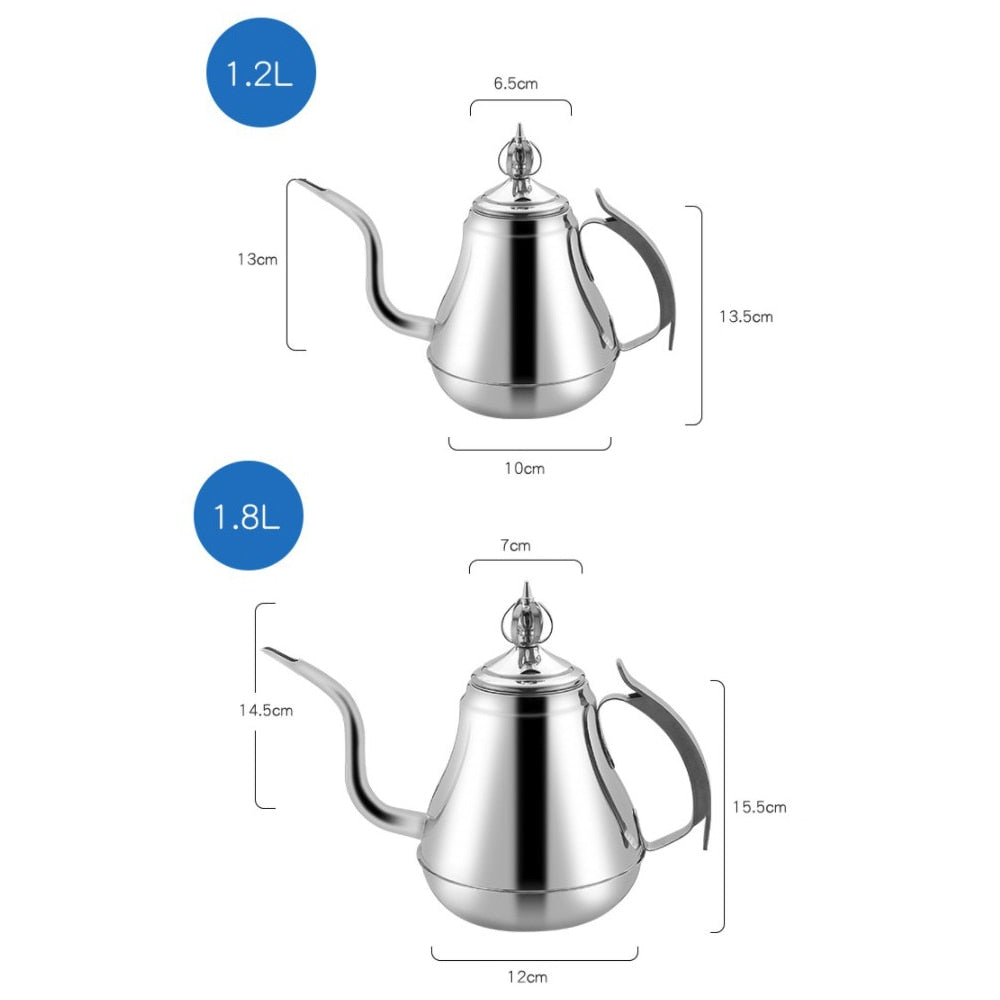 Stainless Steel Coffee Drip Pot Gooseneck Kettle Tea Maker With Filter