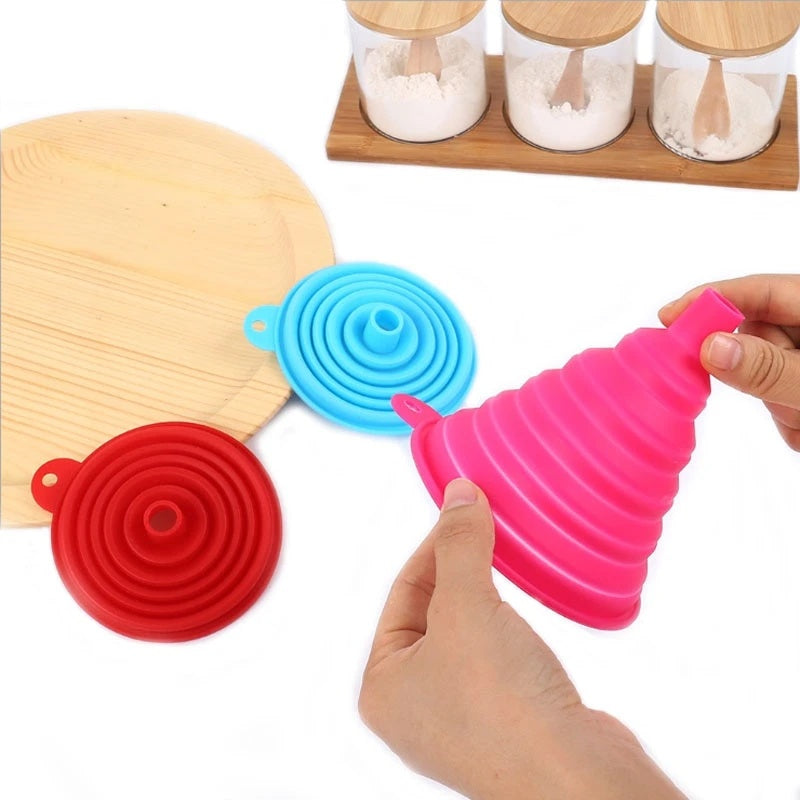 Collapsible Kitchen Funnel for Liquid Transfer