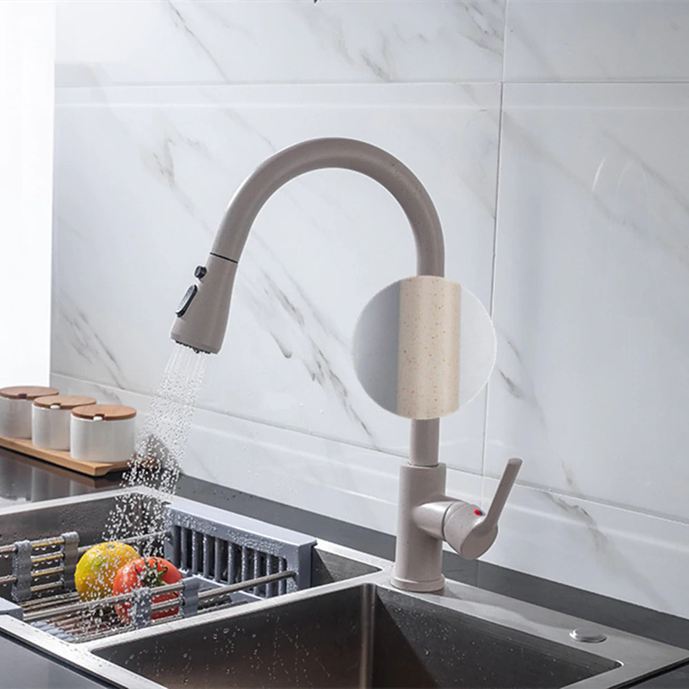 Single Handle Pull Down Kitchen Tap Single Hole 360 Degree Faucets