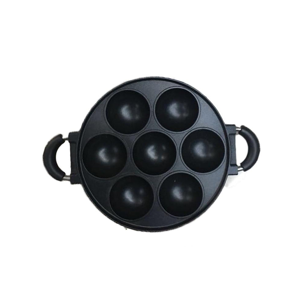 7-Hole Cake Cooking Pan Cast Iron Omelette Pan Non-stick Cooking Pot
